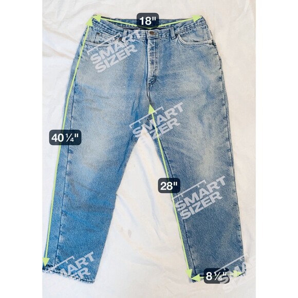 VTG LL Bean Men’s Jeans 40x30 Blue Denim Fleece Lined USA Winter Warm Distressed - Picture 10 of 14